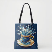 海洋コーヒースプラッシュ トートバッグ (正面)
