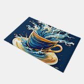 海洋コーヒースプラッシュ ドアマット (アングル)