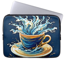 海洋コーヒースプラッシュ ラップトップスリーブ