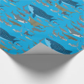 海洋サメ ラッピングペーパー (角)
