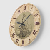 海洋シーン ラージ壁時計 (傾斜)
