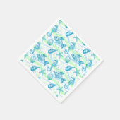 海洋スケッチパターン スタンダードカクテルナプキン (角)