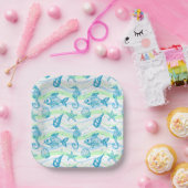 海洋スケッチパターン ペーパープレート (パーティー)