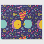 海洋テーマいかりフィッシュヒトヒトシーホース ラッピングペーパー (フラット)