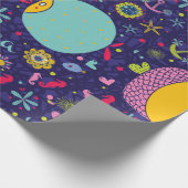 海洋テーマいかりフィッシュヒトヒトシーホース ラッピングペーパー (角)