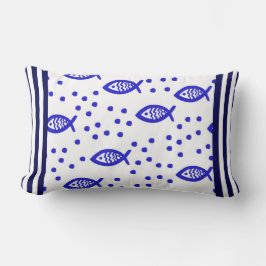 海洋テーマ航海の要素魚のストライプ気泡 ランバークッション