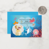 海洋テーマ誕生日カード ノートカード (正面/裏面インサイチュ)