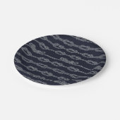 海洋ノットのパターン ペーパープレート (アングル)