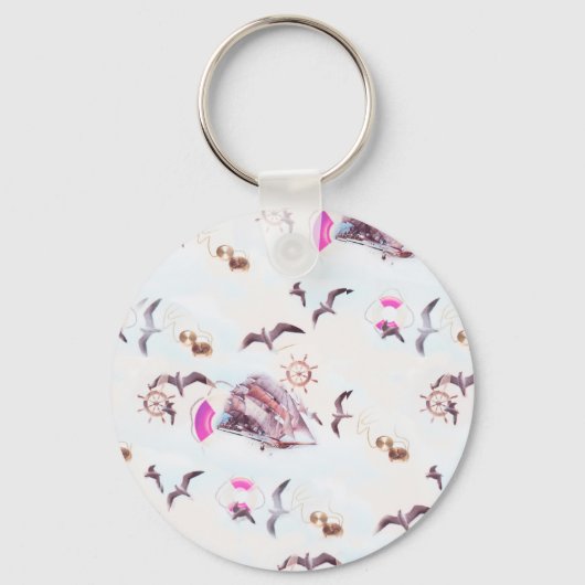 海洋パターン キーホルダー (正面)