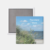 海洋ビーチの風景 オフィス マグネット (正面/裏面)