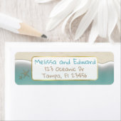 海洋ビーチ海ショア差出人住所ラベル ラベル (インサイチュ)