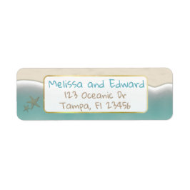 海洋ビーチ海ショア差出人住所ラベル ラベル