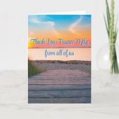 海洋ビーチ牧師感謝祭 教会 congregationからの感謝 サンキューカード (正面)