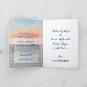 海洋ビーチ牧師感謝祭 教会 congregationからの感謝 サンキューカード (内部)