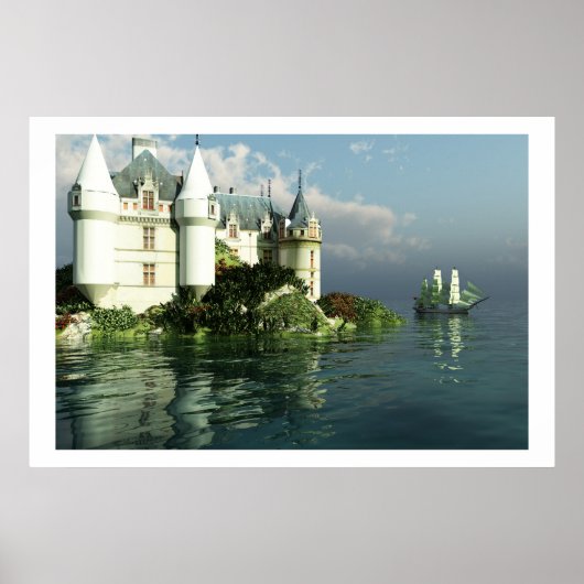 海洋プリント ポスター (正面)