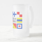 海洋マグ – 選択スタイルと色 フロストグラスビールジョッキ (正面右)