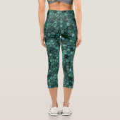 海洋モザイククラストテクスチャ抽象芸術パターン カプリレギンス (裏面)