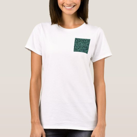 海洋モザイククラストテクスチャ抽象芸術パターン Tシャツ (正面)