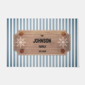 海洋モダンデザインストライプの形式 ドアマット (正面)