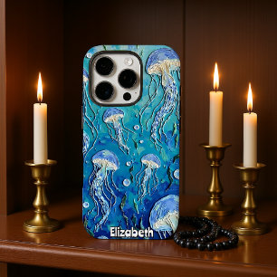 海洋リズム：漂うクラゲ iPhone 16 PROケース