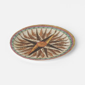 海洋ヴィンテージコンパスバラ7インチ紙プレート ペーパープレート (アングル)