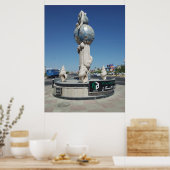 海洋住民への彫刻 ポスター (キッチン)