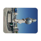 海洋住民への彫刻 マグネット (横)