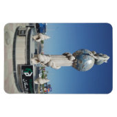 海洋住民への彫刻 マグネット (横)