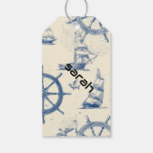 海洋元素付きギフトカード ギフトタグ (裏面)