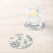 海洋元素付きコースター ラウンドペーパーコースター (インサイチュ)