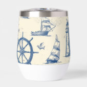 海洋元素入りセラミック製サーモマグカップ (正面)