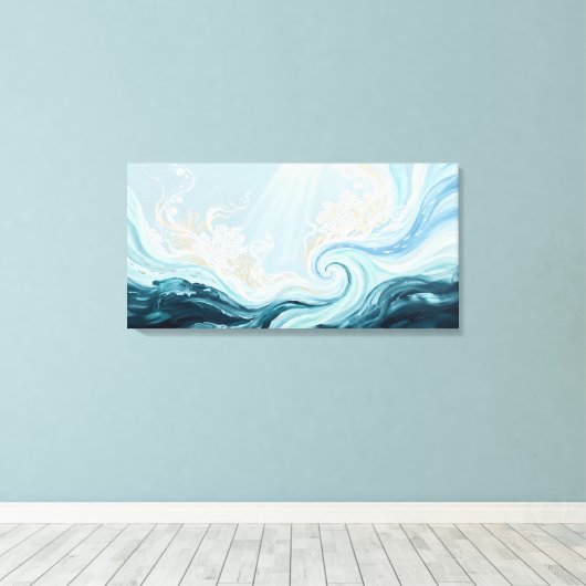 海洋再生とサンゴ礁の回復アート キャンバスプリント (インサイチュ (ウッドフロア))