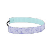 海洋動物と帆船1ラインスケッチパターン アスレチックヘッドバンド (左)