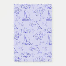 海洋動物と帆船1ラインスケッチパターン