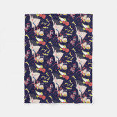 海洋動物の音楽の歌の下で フリースブランケット (正面)