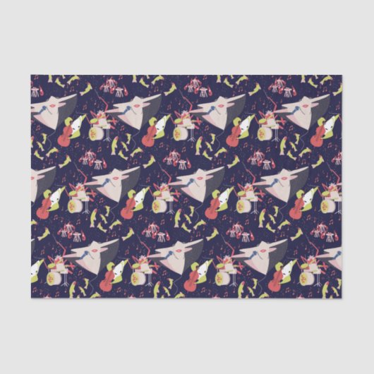 海洋動物の音楽の歌の下で 薄葉紙 (正面)