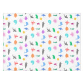 海洋動物パターン（の模様が）ある テーブルクロス (正面(横))