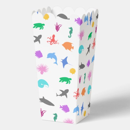 海洋動物パターン（の模様が）ある フェイバーボックス (裏面)