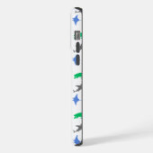 海洋動物パターン（の模様が）ある iPhoneケース (左側面)