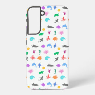 海洋動物パターン(の模様が)ある SAMSUNG GALAXY S22+ケース