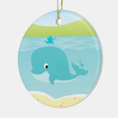 海洋動物、クジラおよびヒトデの子供のオーナメント セラミックオーナメント (左)