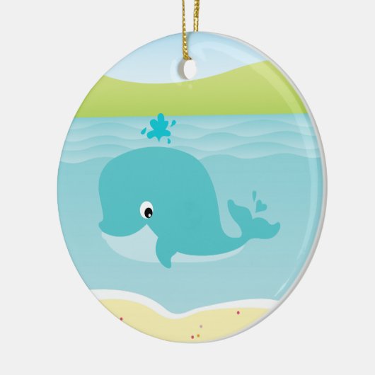 海洋動物、クジラおよびヒトデの子供のオーナメント セラミックオーナメント (左)