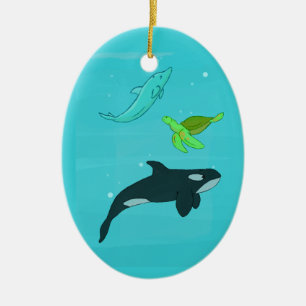 海洋動物 セラミックオーナメント