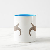 海洋哺乳類の水の色の海水 ツートーンマグカップ (中央)