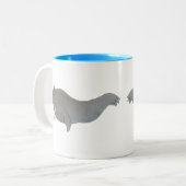 海洋哺乳類の水の色ウォルラス ツートーンマグカップ (正面左)