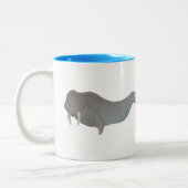 海洋哺乳類の水の色ウォルラス ツートーンマグカップ (左)