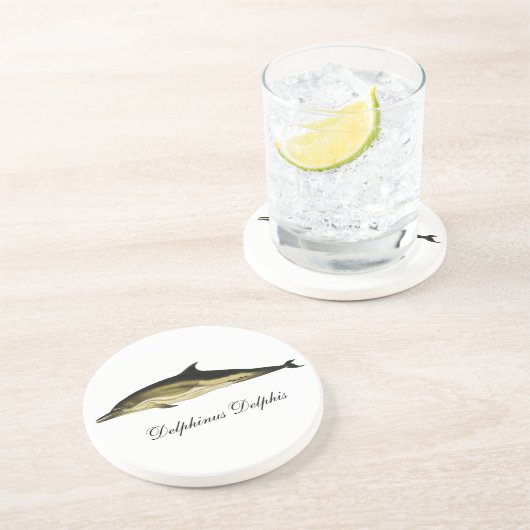 海洋哺乳類ドルフィンデルフィナスヴィンテージ コースター (側面)