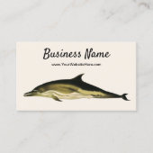 海洋哺乳類ドルフィンデルフィナスヴィンテージ 名刺 (正面)