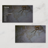 海洋図表およびコンパスのディバイダー 名刺 (正面/裏面)