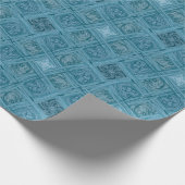 海洋幾何学的シームレスパターンモダン- & Style ラッピングペーパー (角)